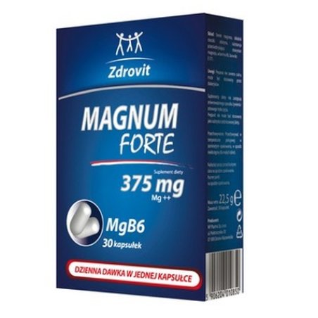Zdrovit Magnum Forte 375mg 30 Capsules - Dietary Supplement