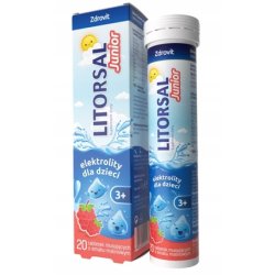 Zdrovit Litorsal Junior Raspberry Flavor Effervescent Tablets - 20 Tablets