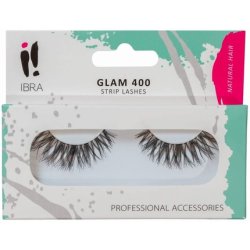 False Eyelashes with Eyelash Band Glam 400 IBRA Makeup