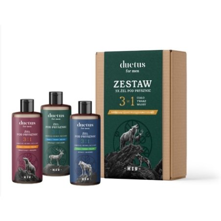 Sylveco Duetus For Men Shower Gel Set - Moisturizing, Nourishing, And Energizing Gels, 300 Ml Each