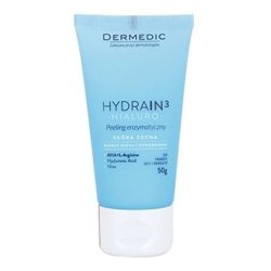 Dermedic Hydrain3 Hialuro Enzymatic Peeling 50g - Recommended for Gentle Cleansing of Sensitive and Dry Skin -