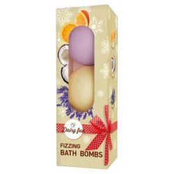 Dairy Fun Sparkling Bath Bombs Orange Coconut Brownie Lavender 100g