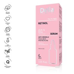 Delia Cosmetics Retinol Anti-Wrinkle Serum for Mature Skin 30ml