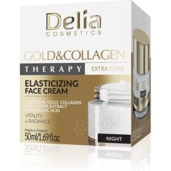 Delia Cosmetics Gold & Collagen Elasticizing Night Cream Vitality Radiance Colloidal Gold Collagen Red Clover Extract
