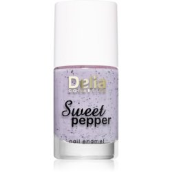 Delia Cosmetics Sweet Pepper Black Particles nail polish - Lavender, 11 ml