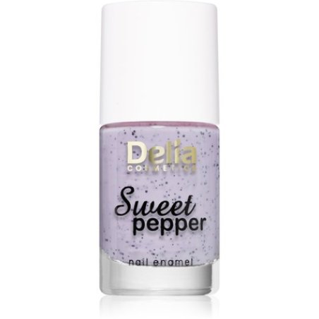 Delia Cosmetics Sweet Pepper Black Particles nail polish - Lavender, 11 ml