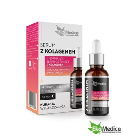 Face Night Serum with Collagen Hyaluronic Acid Vitamin C 20ml