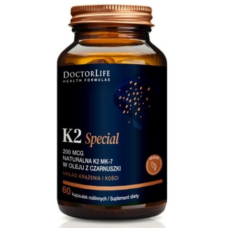 Doctor Lifek2 Organic Coconut Oil Natural K2 Mk-7 Dietary Supplement 60 Capsules