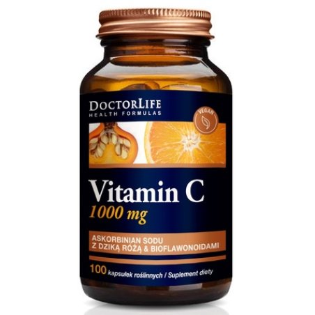 Doctor Life Buffered Vitamin C 700mg Dietary Supplement With Wild Rose And Bioflavonoids - 100 Capsules