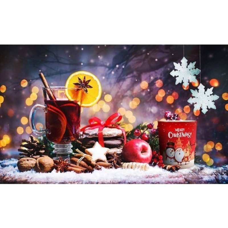 Scented Candles with Glass and Foil Seasons Christmas Merry Christmas