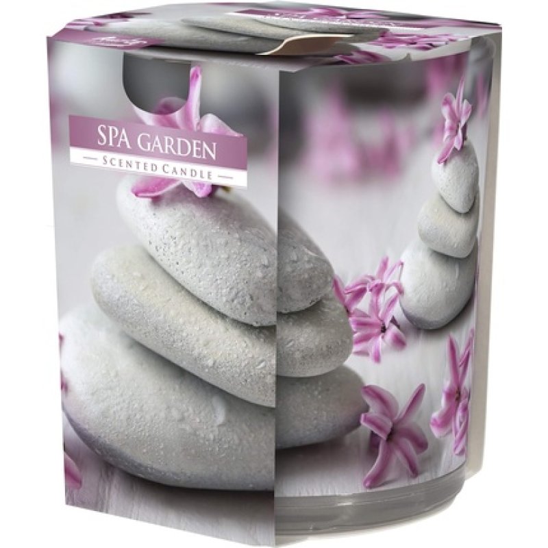 Spa Garden Scented Candles with Glass and Foil