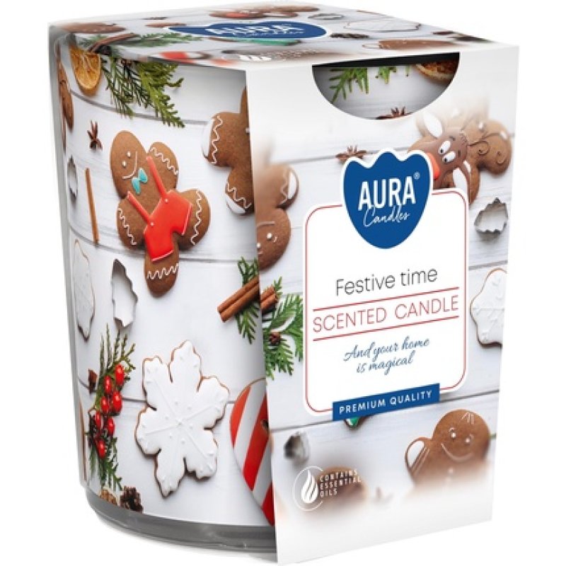 Cosy & Trendy Ct Scented Candle Glass Festive Time 22cm D7xh8cm