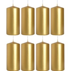 Pillar Candles in Gold 5cm/10cm