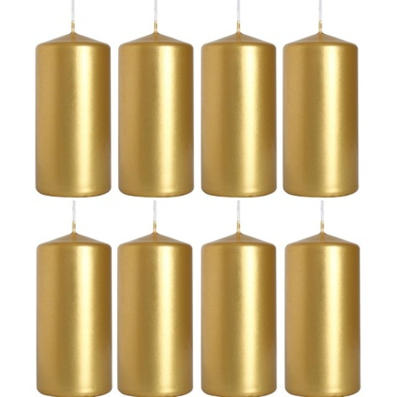 Pillar Candles in Gold 5cm/10cm