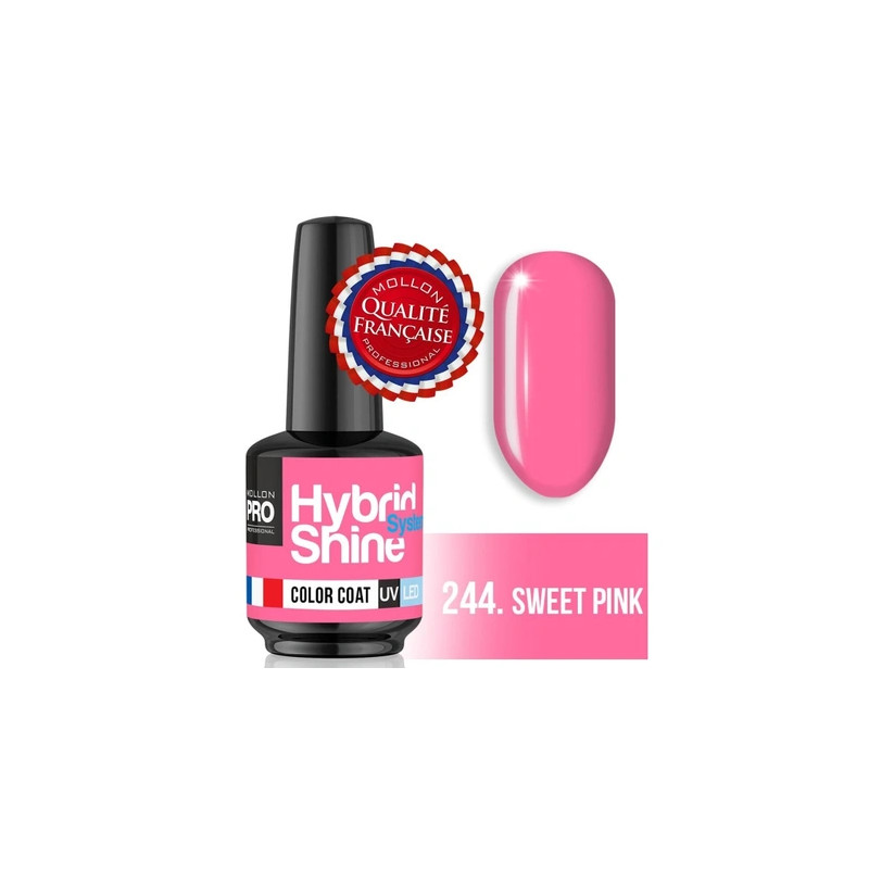 Mollon Pro Mol Hss 2/244 - Semi-Permanent Hybrid Shine Nail Polish, 8ml