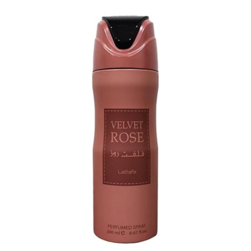 Lattafa Velvet Rose Women Perfumed Deodorant Spray 6.7 Ounce