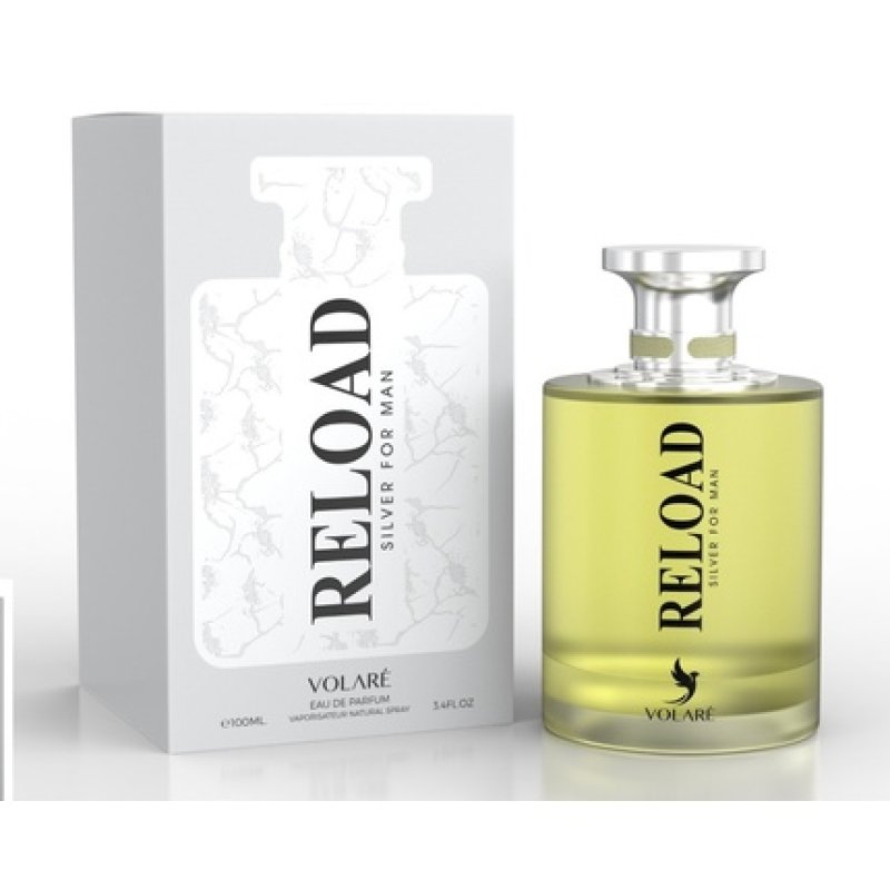 Volare Perfumes Volare Reload Silver Eau De Parfum For Men, 100 Ml