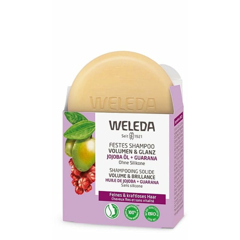 Weleda Organic Solid Shampoo Volume & Shine Natural Cosmetics Hair Care Soap