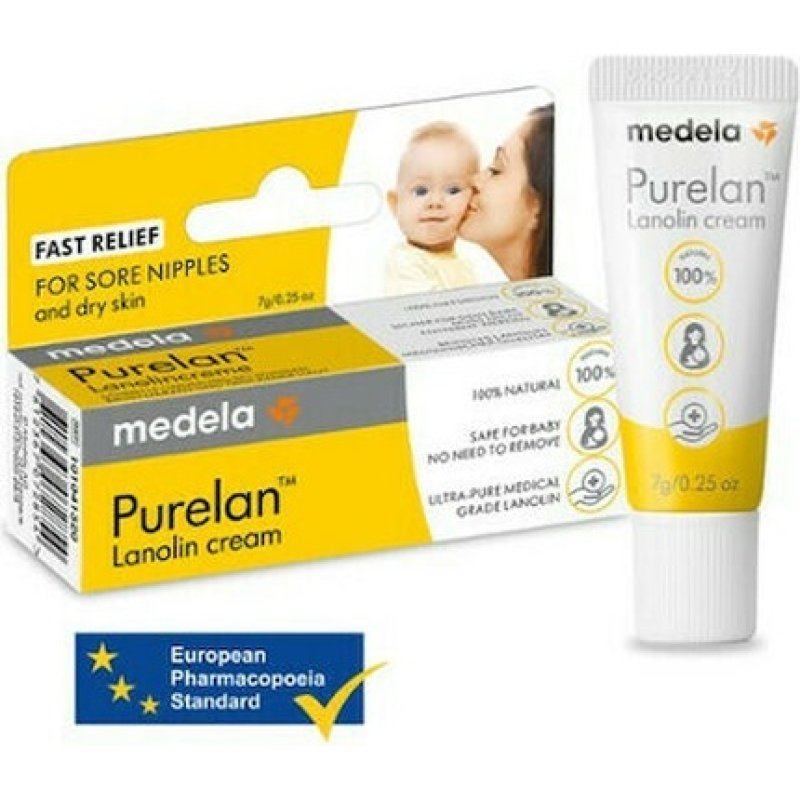 Medela Purelan Nipple Cream With Lanolin For Intensive Relief From Pain 7g