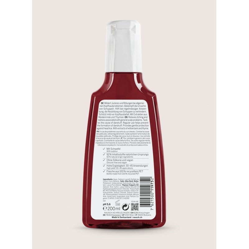 RAUSCH 11975 shampooing 200 ml Shampoing Naturel Unisexe