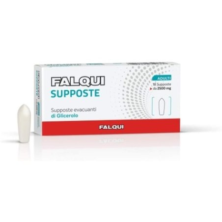 Falqui Glycerol Adult Evacuating Suppositories 18 Suppositories 2500mg