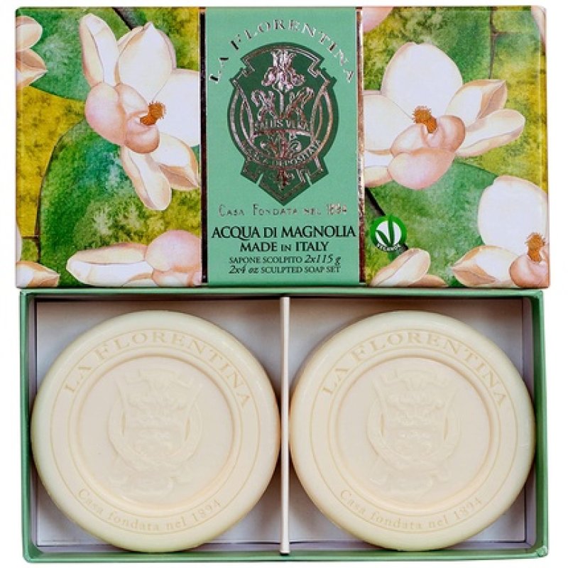 La Florentina Magnolia Water Soap Gift Box Set of 2 - 0.23g