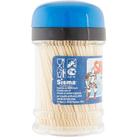 Samurai Toothpicks in Bamboo Dispenser