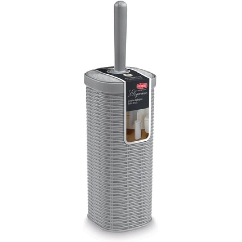 Stefanplast Elegance Rattan Toilet Brush Holder Gray 12xH40cm