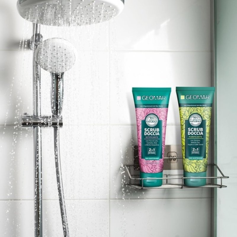 GEOMAR Duschpeeling Silky 2 in 1 Peeling and Cleanser 95% Natural Origin Vegan Formula Dermatologically Tested Made in