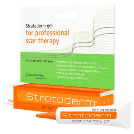 Strataderm Scar Therapy Gel 10g Fast Drying Non Sticky Transparent Formula