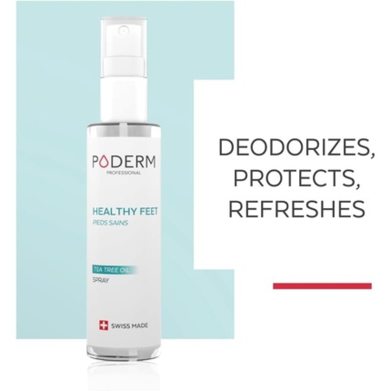 Poderm Fungal Nail Infection Athlete's Foot Spray with Tea Tree 3-in-1