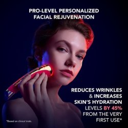 FAQ 102 EMS RF & 8 LED Light Therapy Facial Toning Red Light Therapy T-Sonic Face Massager Radio Frequency Skin