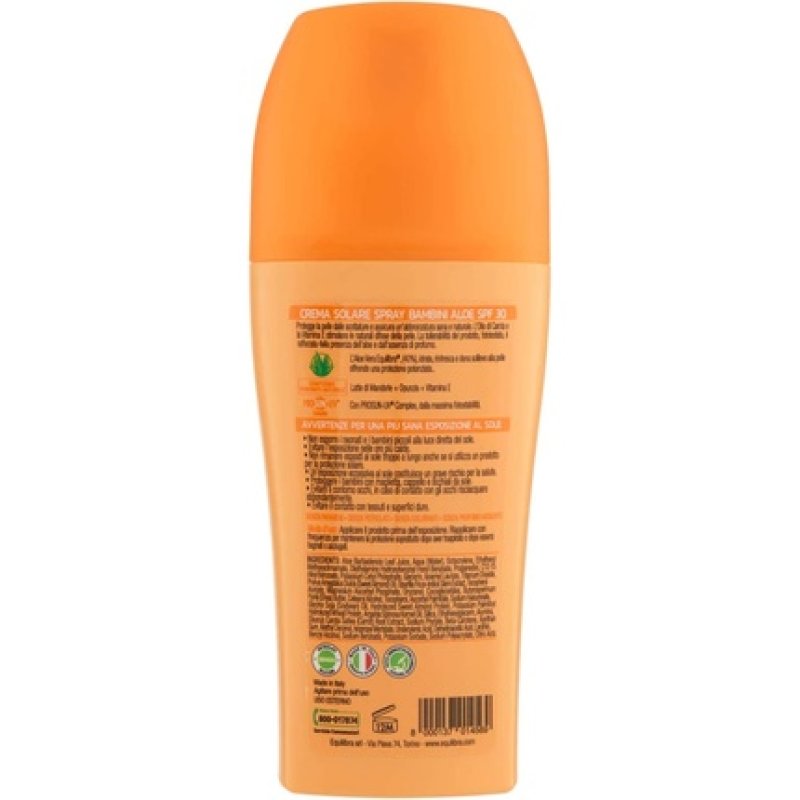 EQUILIBRA Sun Fp30 Cream Spray Baby Aloe 150ml - Product Solar