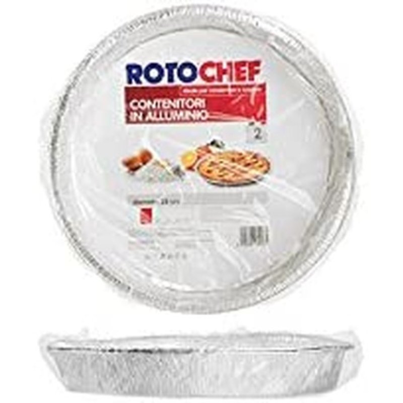 Pengo Packaging With 2 Round Containers Of Aluminium, 28 X 4 Cm, Aluminium