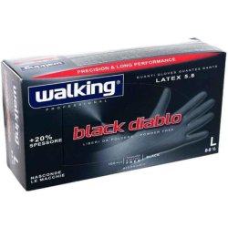 Walking Gloves X 100 Blackdiablo L Latex Multi-Coloured