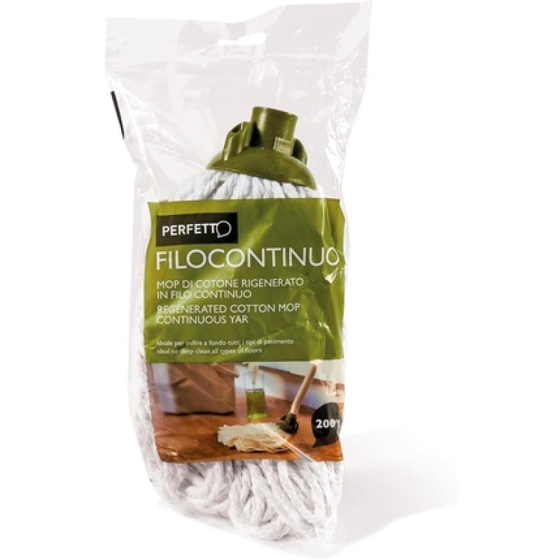 Perfetto Cotton Floor Mop 200g White