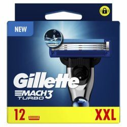 Gillette Mach3 Turbo Blades 12 Pack - High Performance Razor Blades