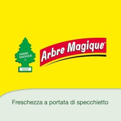 Arbre Magique Pop Auto Air Freshener Solid Noir Scent Dynamic Sporty Fragrance Lasts Up to 30 Days Italian Design