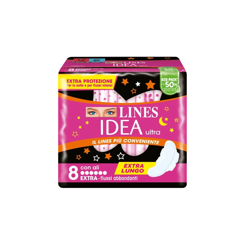 Idea Ultra Line Heavy Flows 8 Pads With Wings