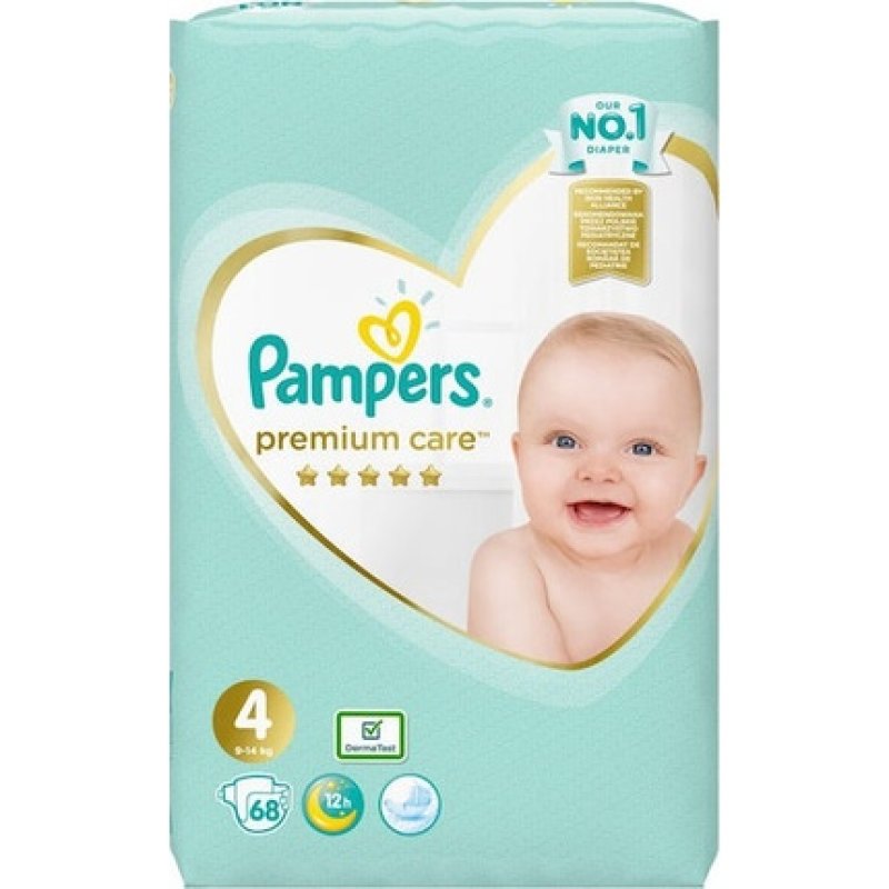 Pampers Premium Care Mega Size 4 2x68 Jumbo Diapers