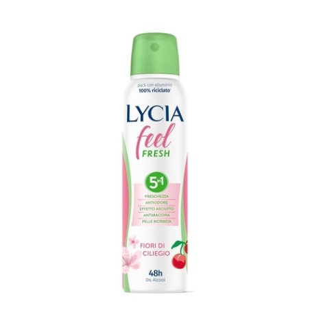Lycia Deodorant Spray Feel Fresh Alcohol-Free 48 Hour Protection Cherry Blossom Scent 150ml