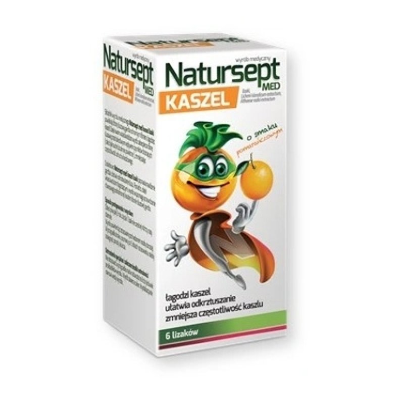 Natursept Med Cough Lollipops - Orange Flavour, 6 Pieces