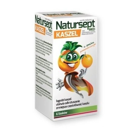 Natursept Med Cough Lollipops - Orange Flavour, 6 Pieces