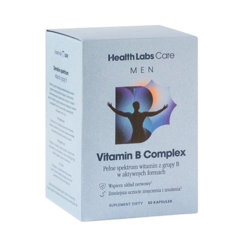 Healthlabs Vitamin B Complex Men Dietary Supplement 60 Capsules