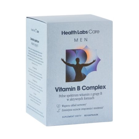 Healthlabs Vitamin B Complex Men Dietary Supplement 60 Capsules