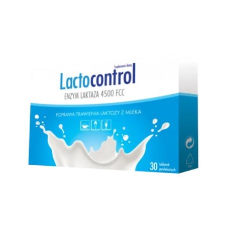 Lactocontrol Enzyme Lactase 30 Tablets for Lactose Intolerance