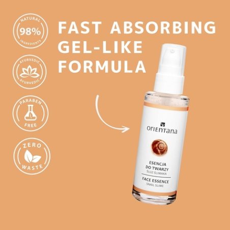 Orientana Face Mask Essence with High-Quality Snail Mucus 98.6% Natural Anti-Aging Moisturizing Gel Mask for Demanding