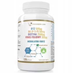 Progress Labs Homocysteine Modulator Vitamin B6 P-5-P, B7 Biotin, B9 Active Folic Acid, B12 Methylcobalamin Dietary
