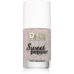 Delia Cosmetics Sweet Pepper Black Particles nail polish - 02 Apricot, 11 ml