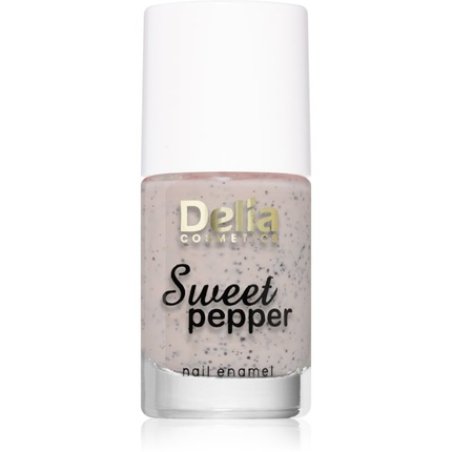 Delia Cosmetics Sweet Pepper Black Particles nail polish - 02 Apricot, 11 ml